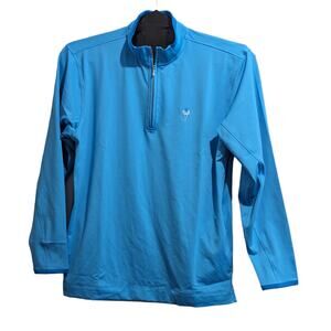 NWOT The Hamptons Mens Blue 1/4 Zip Long Sleeve Pull Over Size XL